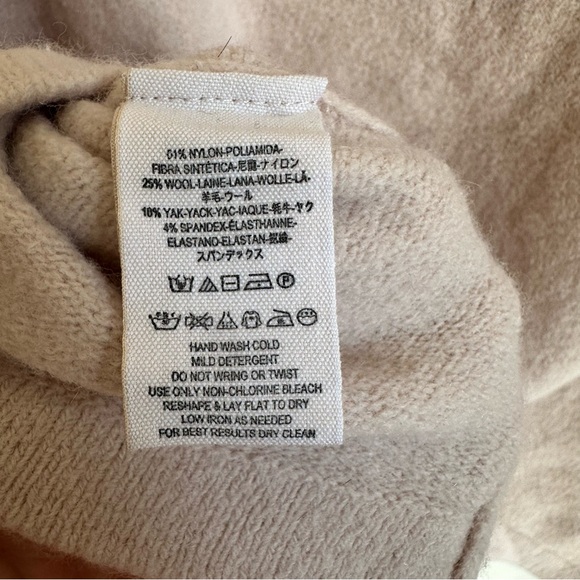 Free People Oversized V-Neck Wool/Yak Blend Sweater - Picture 3 of 5